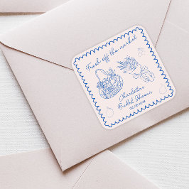 Pegatina Cuadrada Fuera del mercado Mano caprichosa desató ducha de