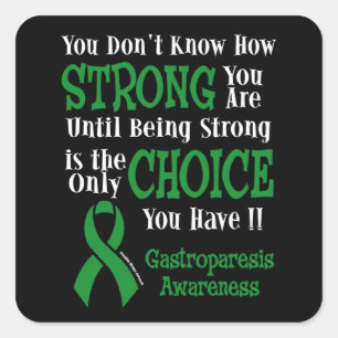 Pegatina Cuadrada Fuerte/Elección...Gastroparesis