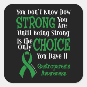 Pegatina Cuadrada Fuerte/Elección...Gastroparesis