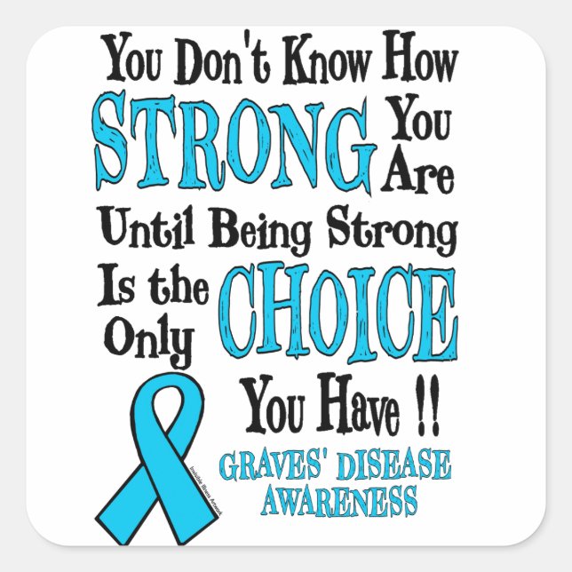 Pegatina Cuadrada Fuerte/Elección...Tumbas' (Anverso)