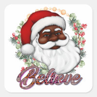 Fuerte Papá Noel Negro Melanin Chrismas Claus Homb