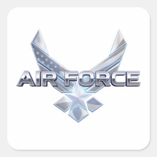 Pegatina Cuadrada Fuerza Aérea (USAF)