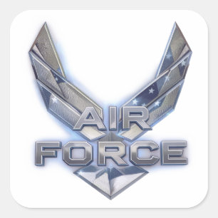 Pegatina Cuadrada Fuerza Aérea (USAF)