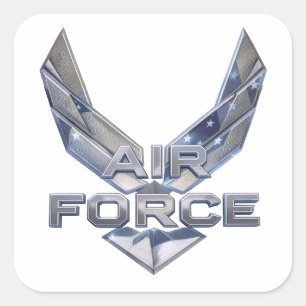Pegatina Cuadrada Fuerza Aérea (USAF)