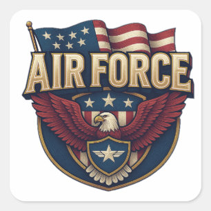Pegatina Cuadrada Fuerza Aérea (USAF)