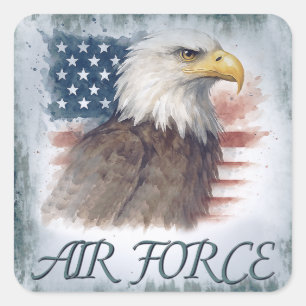 Pegatina Cuadrada Fuerza Aérea (USAF)