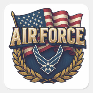 Pegatina Cuadrada Fuerza Aérea (USAF)