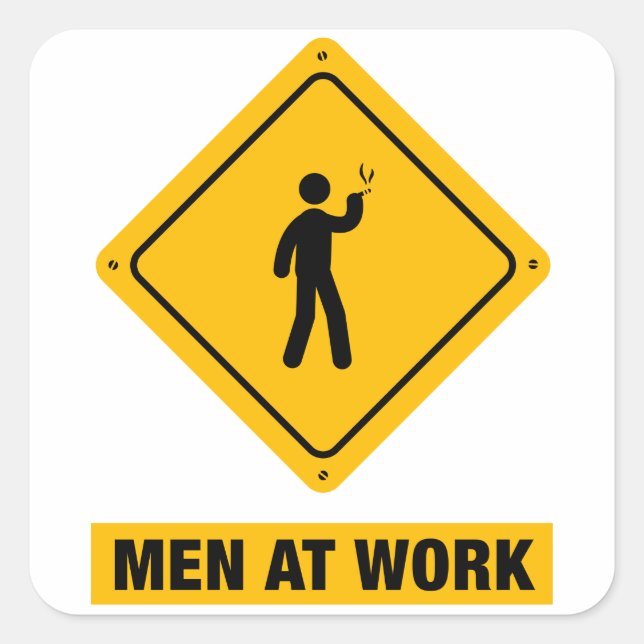 Pegatina Cuadrada Fumar (Anverso)