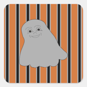 Pegatina Cuadrada Fun and Fancy Halloween Ghosts