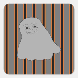 Pegatina Cuadrada Fun and Fancy Halloween Ghosts