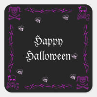 Fun Purple Chica Gothic Skulls Halloween