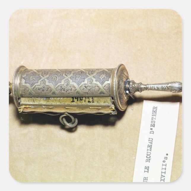 Pegatina Cuadrada Funda Megillah, de Alsacia (Anverso)