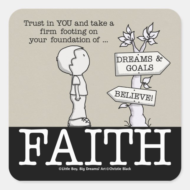 Pegatina Cuadrada Fundación de la Fe (Anverso)