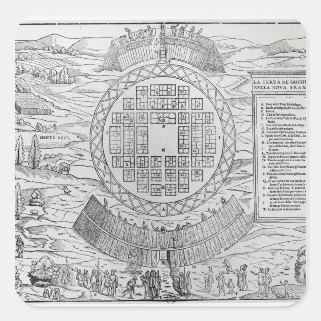 Pegatina Cuadrada Fundación Hochelaga (Anverso)