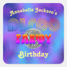 Funky Rainbow Disco Fiesta en Relieve metalizado m