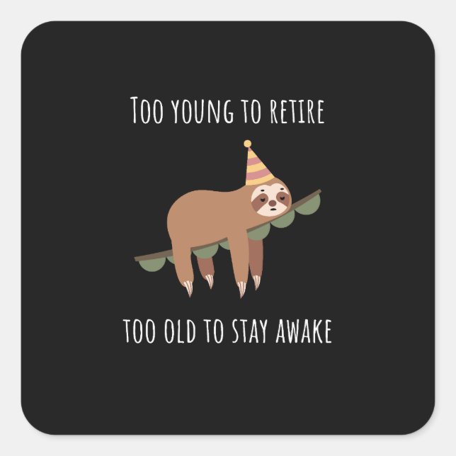 Pegatina Cuadrada Funny Birthday (Anverso)