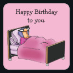 Pegatina Cuadrada Funny Birthday Humor Pegatinas<br><div class="desc">Disfruten esparciendo la risa con este hilarante pegatina de Cumpleaños Feliz del artista Bill Abbott. Personajes de caricatura maravillosamente graciosos y un poco sarcásticos en situaciones y ambientes divertidos, muy divertidos por el carácter maravillosamente gracioso y un poco sarcástico que conoces. Los personalizados de Bill Abbott han aparecido en Readers...</div>