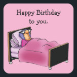Pegatina Cuadrada Funny Birthday Humor Pegatinas<br><div class="desc">Disfruten esparciendo la risa con este hilarante pegatina de Cumpleaños Feliz del artista Bill Abbott. Personajes de caricatura maravillosamente graciosos y un poco sarcásticos en situaciones y ambientes divertidos, muy divertidos por el carácter maravillosamente gracioso y un poco sarcástico que conoces. Los personalizados de Bill Abbott han aparecido en Readers...</div>