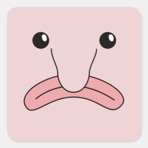Pegatina Cuadrada Funny Blobfish Funny Animals Blobfish Costume Squa