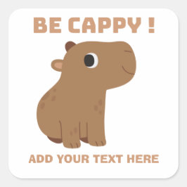 Pegatina Cuadrada Funny Capybara Personalizado