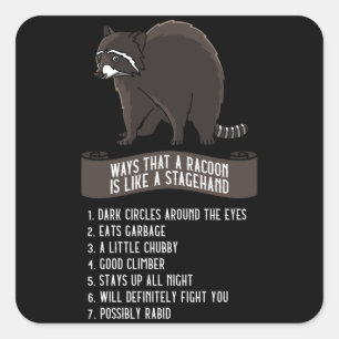 Pegatina Cuadrada FUNNY CITA A Stagehand Gie Roadie Stage Crew