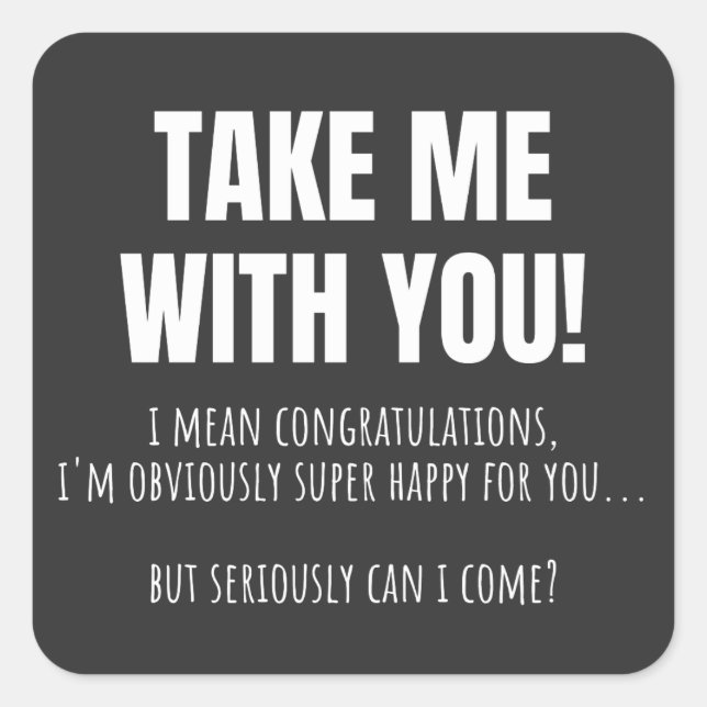 Pegatina Cuadrada Funny Farewell Mug For Coworker Leaving Goodbye Bo (Anverso)