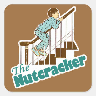 Pegatina Cuadrada Funny Navidades Nutcracker