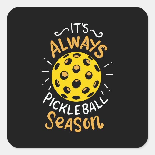 Pegatina Cuadrada Funny Pickleball (Anverso)