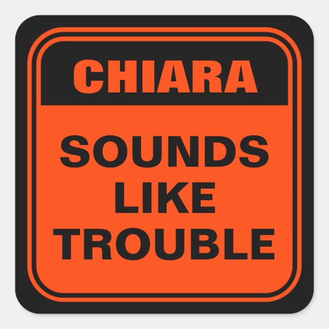 Pegatina Cuadrada Funny señal de la ruta del disfraz de Halloween na (Anverso)