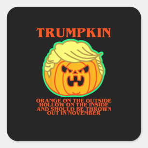 Pegatina Cuadrada Funny Trumpkin