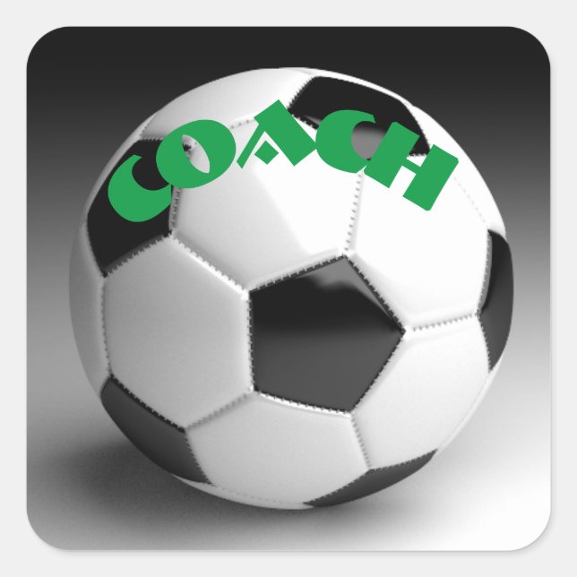 Pegatina Cuadrada Fútbol (Anverso)