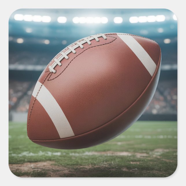 Pegatina Cuadrada Fútbol americano (Anverso)
