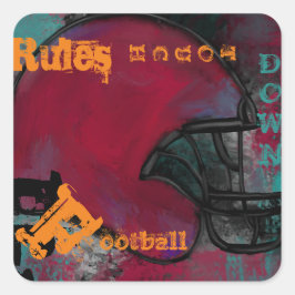 PEGATINA CUADRADA FÚTBOL AMERICANO