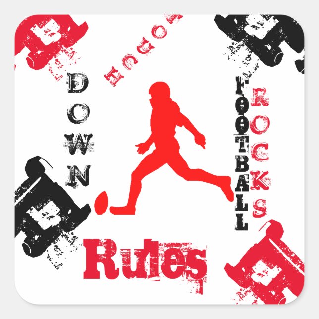 PEGATINA CUADRADA FÚTBOL AMERICANO (Anverso)
