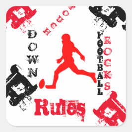 PEGATINA CUADRADA FÚTBOL AMERICANO