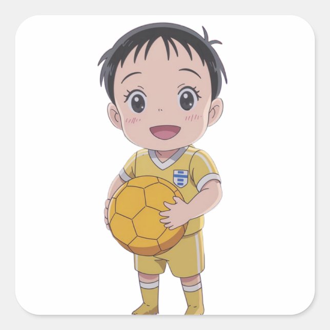 Pegatina Cuadrada Fútbol de amor (Anverso)