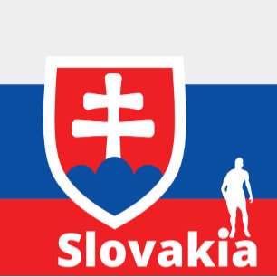 Pegatina Cuadrada Fútbol de Eslovaquia