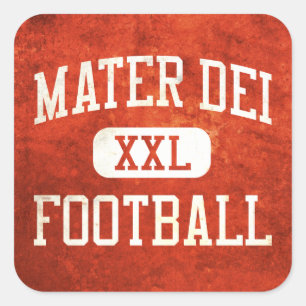 Pegatina Cuadrada Fútbol de los monarcas de Mater Dei