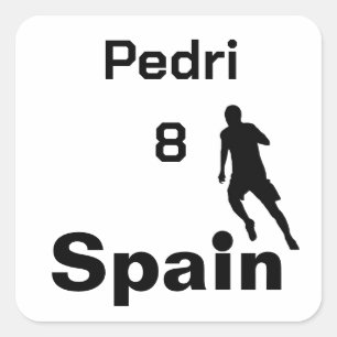 Pegatina Cuadrada Fútbol en España, personalizable