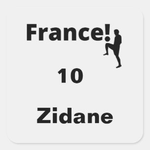 Pegatina Cuadrada Fútbol Francia, personalizable