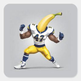 Pegatina Cuadrada Futbolista del "Top Banana Touchdown"