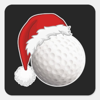 Pegatina Cuadrada Futbolistas del Guay Xmas Golf, diseño de fans Fel