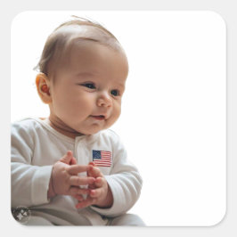Pegatina Cuadrada futuro inocente