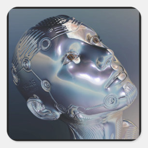 Pegatina Cuadrada futuros pegatinas humanos