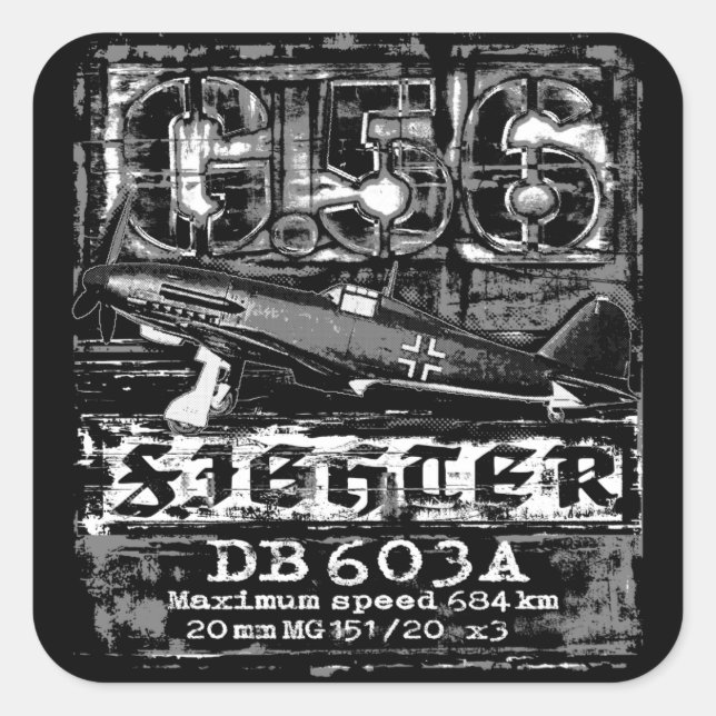 Pegatina Cuadrada G.56 Luchador (Anverso)