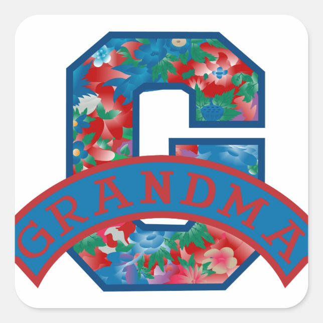 Pegatina Cuadrada G Es Para La Abuela (Anverso)