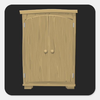 Pegatina Cuadrada Gabinete de muebles de Glitch