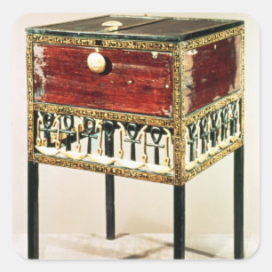 Pegatina Cuadrada Gabinete ordenado del tesoro de Tutankhamun