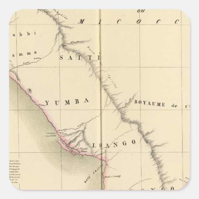 Pegatina Cuadrada Gabón, Congo 38 (Anverso)