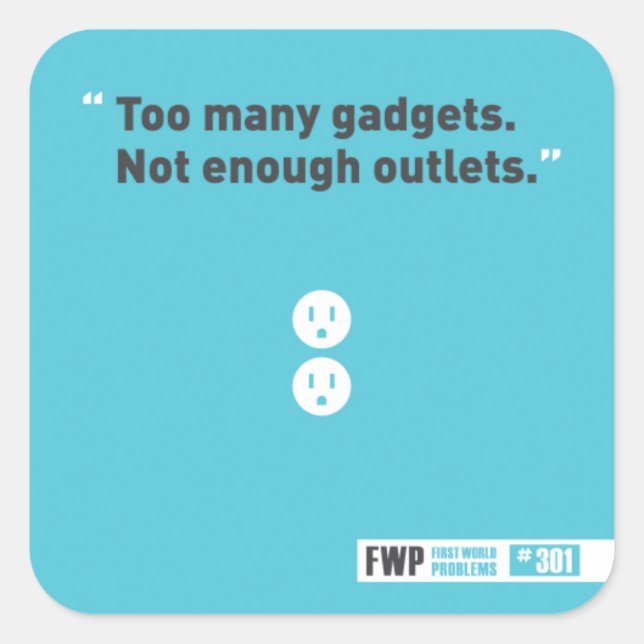 Pegatina Cuadrada Gadgets (Anverso)